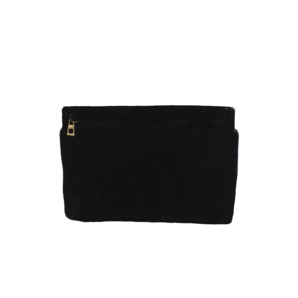 Loewe Womens Zippered Clutch Pouch Handbag Solid Black